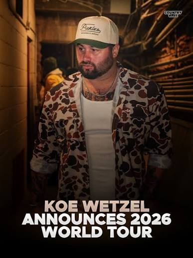 Koe Wetzel 2026 tour poster